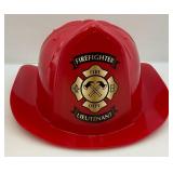 Vintage Childrens Firefighter Plastic Hat & 4ft Tim Burton