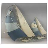 Large Metal Nautical Themed Wall Art 27" x 31"