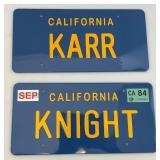 Knight Rider Replica License Plates