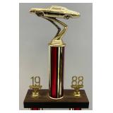 1988 Car Show Trophy With Chevelle On Top 21"