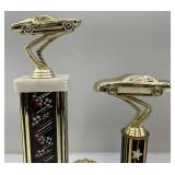 Misc. Vintage Car Show Trophys With Cars On Top 5", 10", 11", 12", 13 1/2", 19"