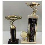 Misc. Vintage Car Show Trophys With Cars On Top 5", 10", 11", 12", 13 1/2", 19"