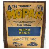 1990 MOPAR MANIA Car Show Trophy 1st Place With Gas Pump Décor 14"