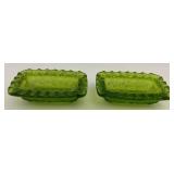 Vintage Zippo Lighters & Vintage Ashtrays Including Green Daisy & Button Ashtrays