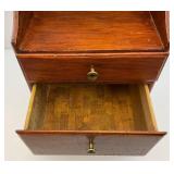 Vintage Mid-Century Small Two Drawer Side Table Or Smoke Stand (Needs Some Screws In Legs)