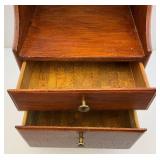 Vintage Mid-Century Small Two Drawer Side Table Or Smoke Stand (Needs Some Screws In Legs)