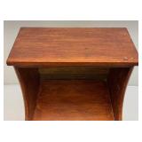 Vintage Mid-Century Small Two Drawer Side Table Or Smoke Stand (Needs Some Screws In Legs)