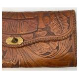 Vintage Tooled Leather Hand Bag (Very Old)