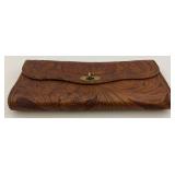 Vintage Tooled Leather Hand Bag (Very Old)