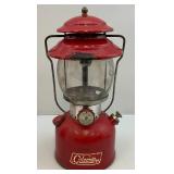 1971 Red Coleman Lantern (Glass Globe Is Cracked) With Carrying Case