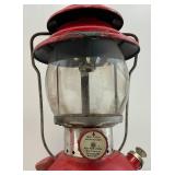 1971 Red Coleman Lantern (Glass Globe Is Cracked) With Carrying Case