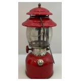 1971 Red Coleman Lantern (Glass Globe Is Cracked) With Carrying Case