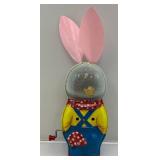 Vintage Mateel Petter Cotton Tail Tin Litho Crank Misic Box (Works) & SNOOPY Squeeze Toy