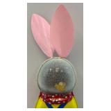 Vintage Mateel Petter Cotton Tail Tin Litho Crank Misic Box (Works) & SNOOPY Squeeze Toy