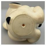 Vintage Mateel Petter Cotton Tail Tin Litho Crank Misic Box (Works) & SNOOPY Squeeze Toy