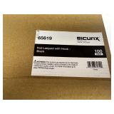 100 Flat Black Lanyards
