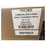 1,000 15"x16" Kraft Sandwich Wrap