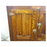 Antique Seeger Wood Chest Freezer w/Brass Hardware