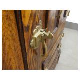 Antique Seeger Wood Chest Freezer w/Brass Hardware