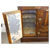 Antique Seeger Wood Chest Freezer w/Brass Hardware