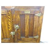Antique Seeger Wood Chest Freezer w/Brass Hardware