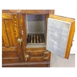 Antique Seeger Wood Chest Freezer w/Brass Hardware