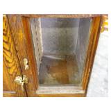 Antique Seeger Wood Chest Freezer w/Brass Hardware