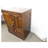 Antique Seeger Wood Chest Freezer w/Brass Hardware