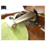 WORKING Antique Victrola Record Player, Records, and Needles
