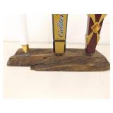 Lot of 9 Beer Tappers On Displays w/Extra Display Stands