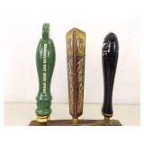 Lot of 9 Beer Tappers On Displays w/Extra Display Stands