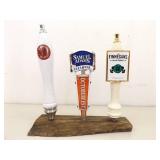 Lot of 9 Beer Tappers On Displays w/Extra Display Stands