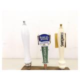 Lot of 9 Beer Tappers On Displays w/Extra Display Stands