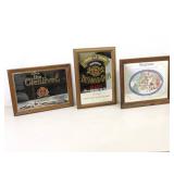 Lot of 3 Liquor Advertising Wall Mirrors