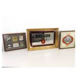 Lot of 3 Liquor Advertising Wall Mirrors