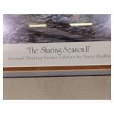 Wood Framed Terry Redlin Hand Signed Open Edition "The Sharing Season II"