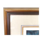 Wood Framed Terry Redlin Hand Signed Open Edition "The Sharing Season II"