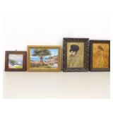 Lot of Small and Miniature Framed Accent Oil Paintings