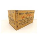 Vintage Federal Cartridge Wood Ammunition Box