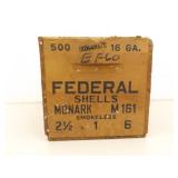 Vintage Federal Cartridge Wood Ammunition Box