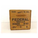 Vintage Federal Cartridge Wood Ammunition Box