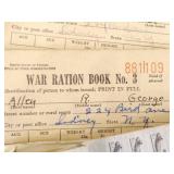 WWI and WWII Archive of Rations, Gas Mask Canister, Bag, etc.