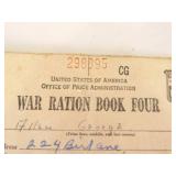 WWI and WWII Archive of Rations, Gas Mask Canister, Bag, etc.