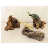 Lot of 3 John Perry Sea Life Sculptures