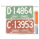 Lot of 13 Vintage Ohio Metal License Plates