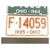 Lot of 13 Vintage Ohio Metal License Plates