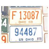 Lot of 13 Vintage Ohio Metal License Plates