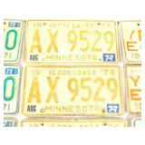 Lot of 20 Vintage Minnesota Metal License Plates