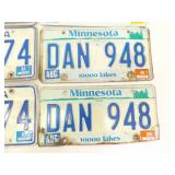 Lot of 20 Vintage Minnesota Metal License Plates