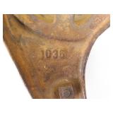 Lot of Antique Iron Pulleys, Scythe, etc.